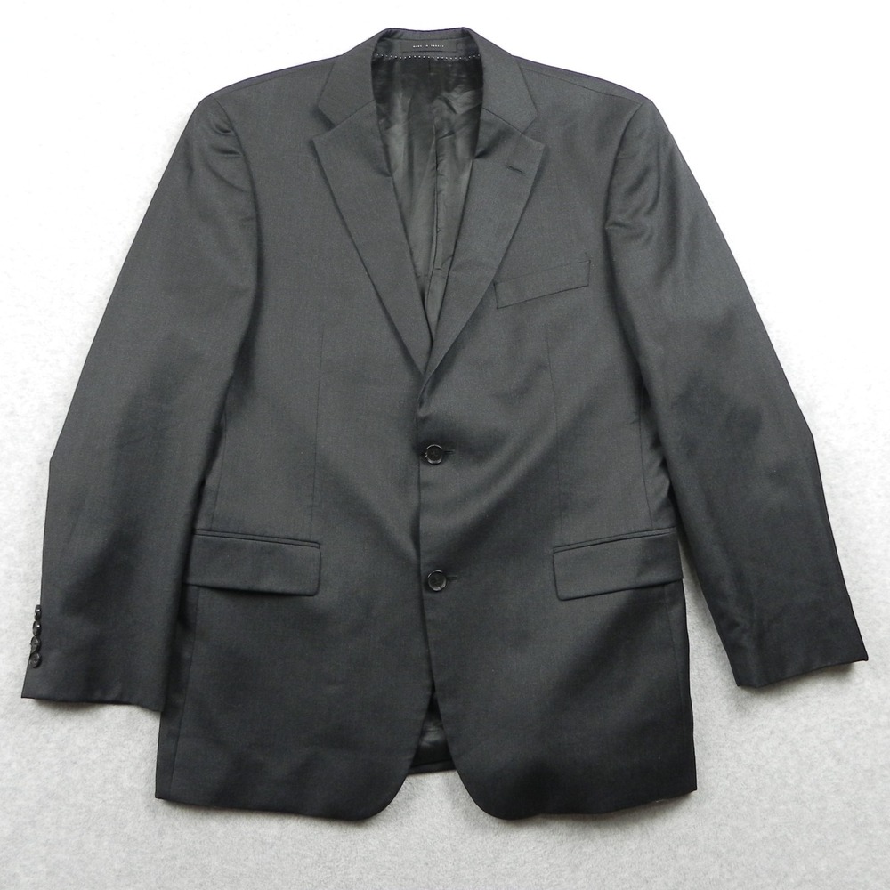 Hugo Boss Blazer Mens 42R Reda Wool 2-Button Suit Jacket Coat Formal Charcoal